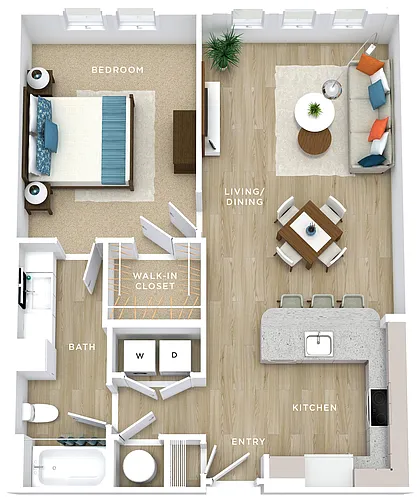 Floor plan 1x1E