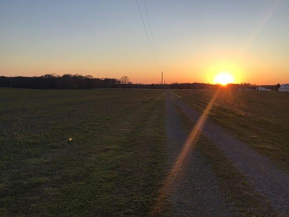 Sunset across the road