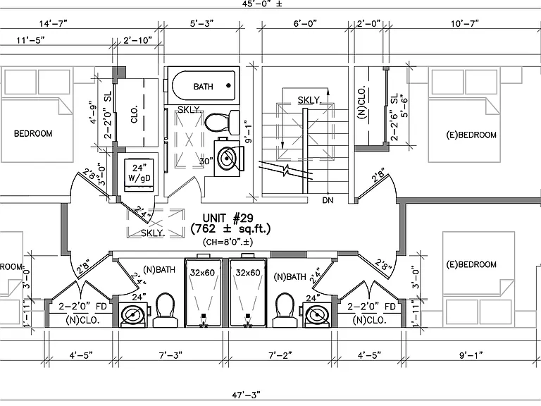 2nd floor of unit (3rd floor of building)