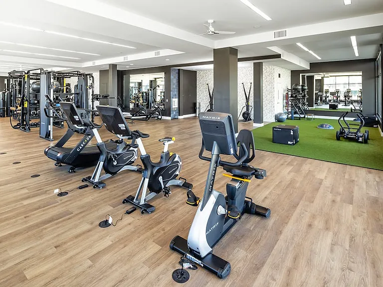 Phase I fitness center with cardio equipment