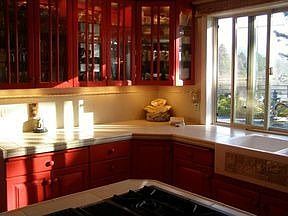 Laquered Oak Cabinets