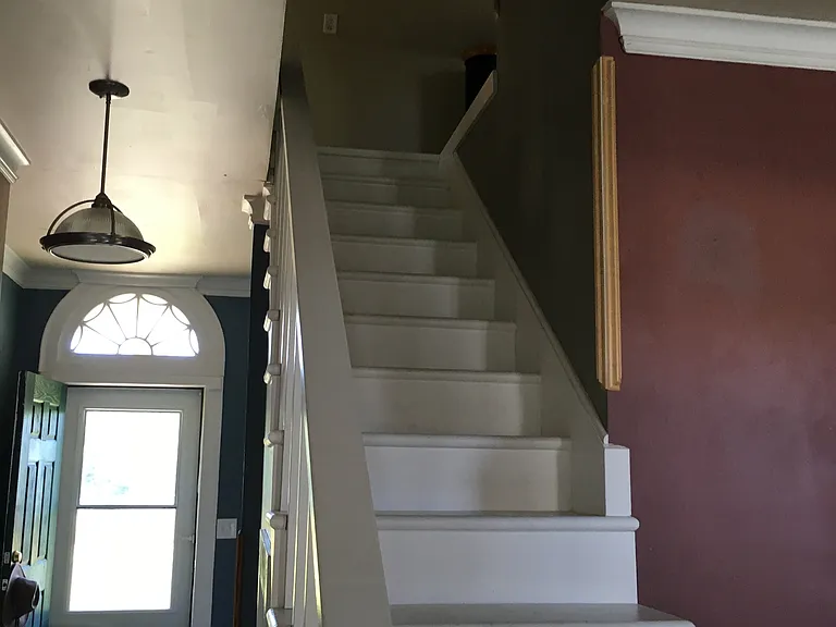 front hall leading to loft