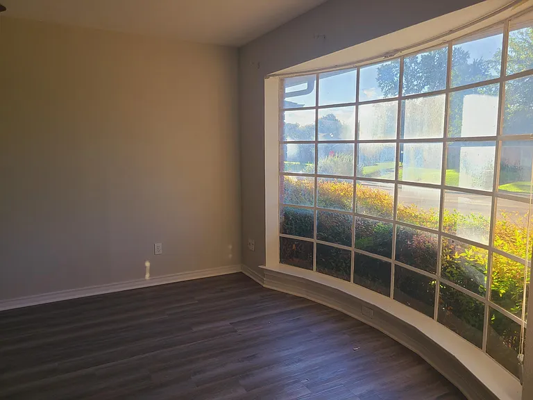 Living room with bay window