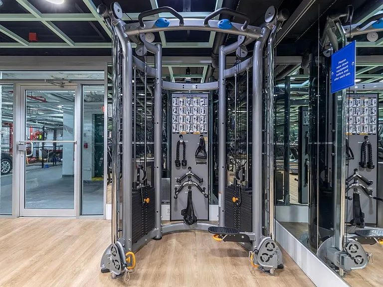 Fitness center with strength equipment