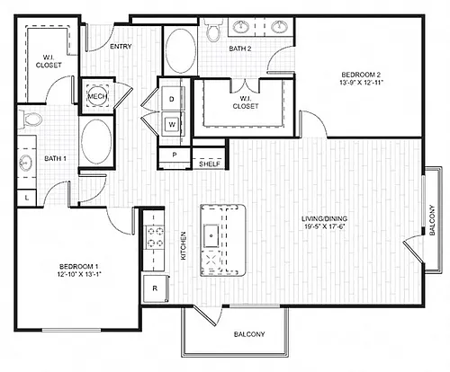 Floor plan B61