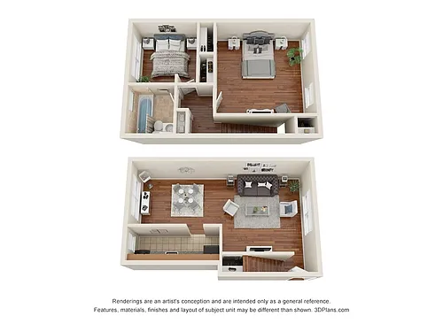 Floor plan TWO BEDROOM DUPLEX
