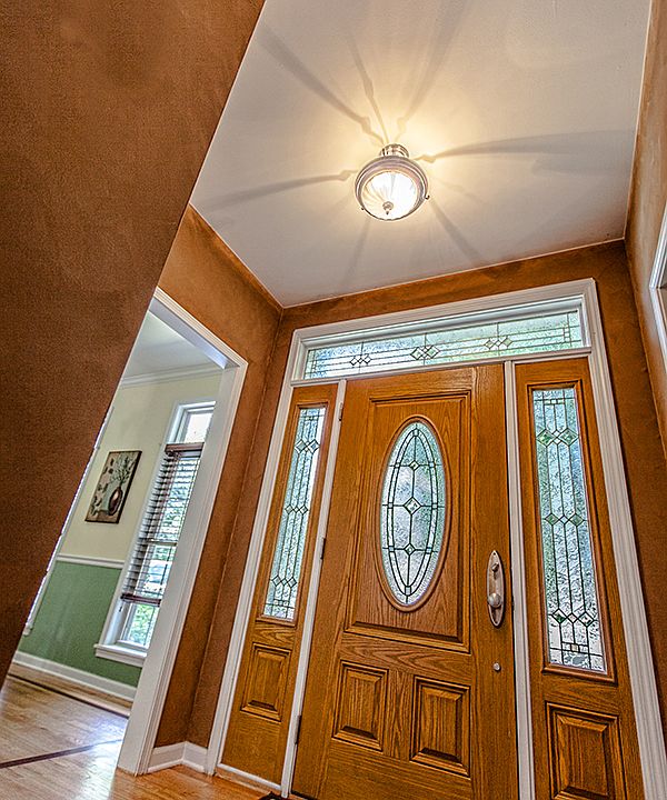 Front door entry into home