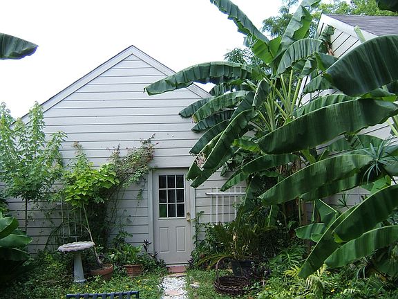 backyard and garage