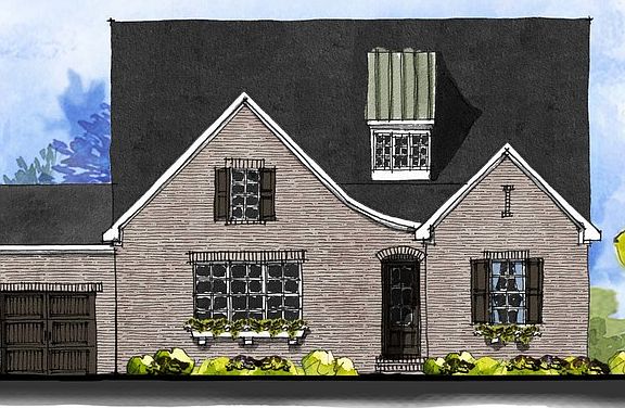 Covina - English Cottage 3-Car Side Load Garage Note Renderings may show optional features