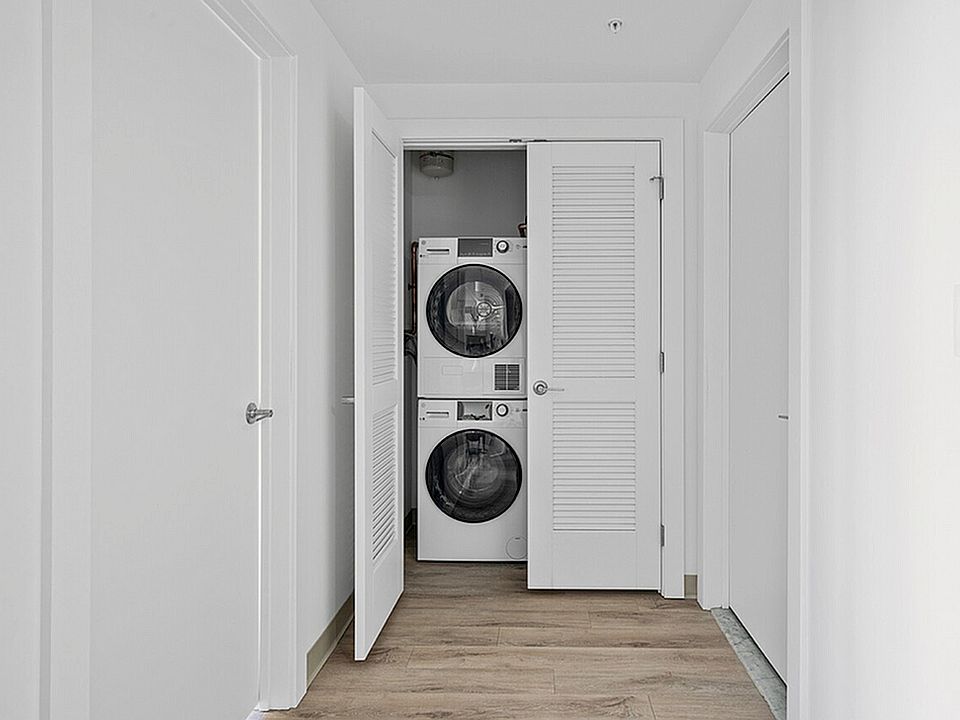 Mily on Green model unit laundry