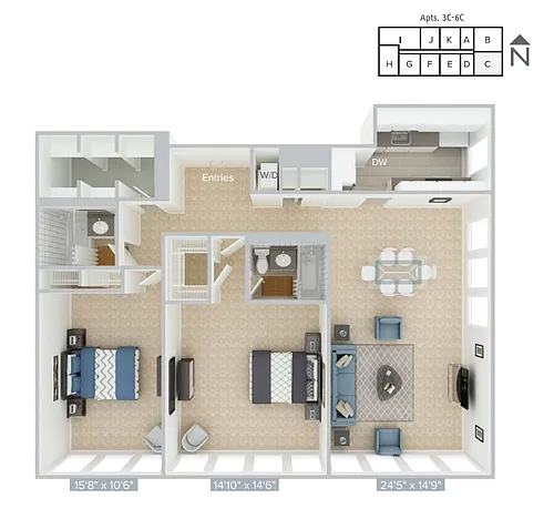 Floor plan B3-C-Classic