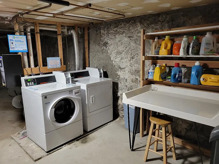 Laundry in basement