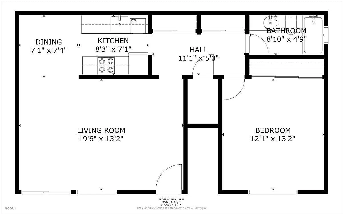 Floor plan 1X1