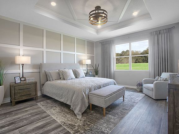 On Top of the World Communities Ocala FL Sunflower Model Floor plan Master Bedroom