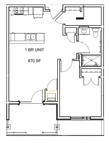 Floor plan 1 Bedroom