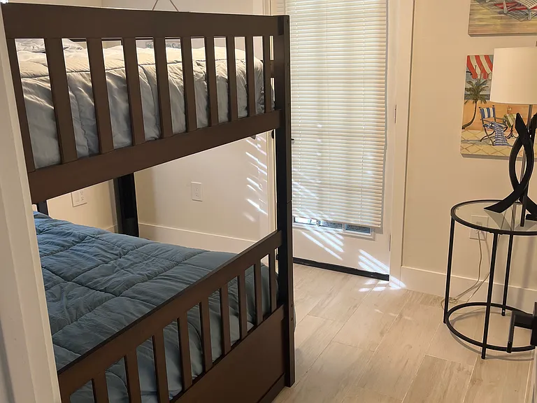 3rd bedroom has full bunk bed with twin trundle. Can be changed to suit your needs.