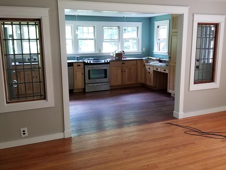 View of kitchen from living room