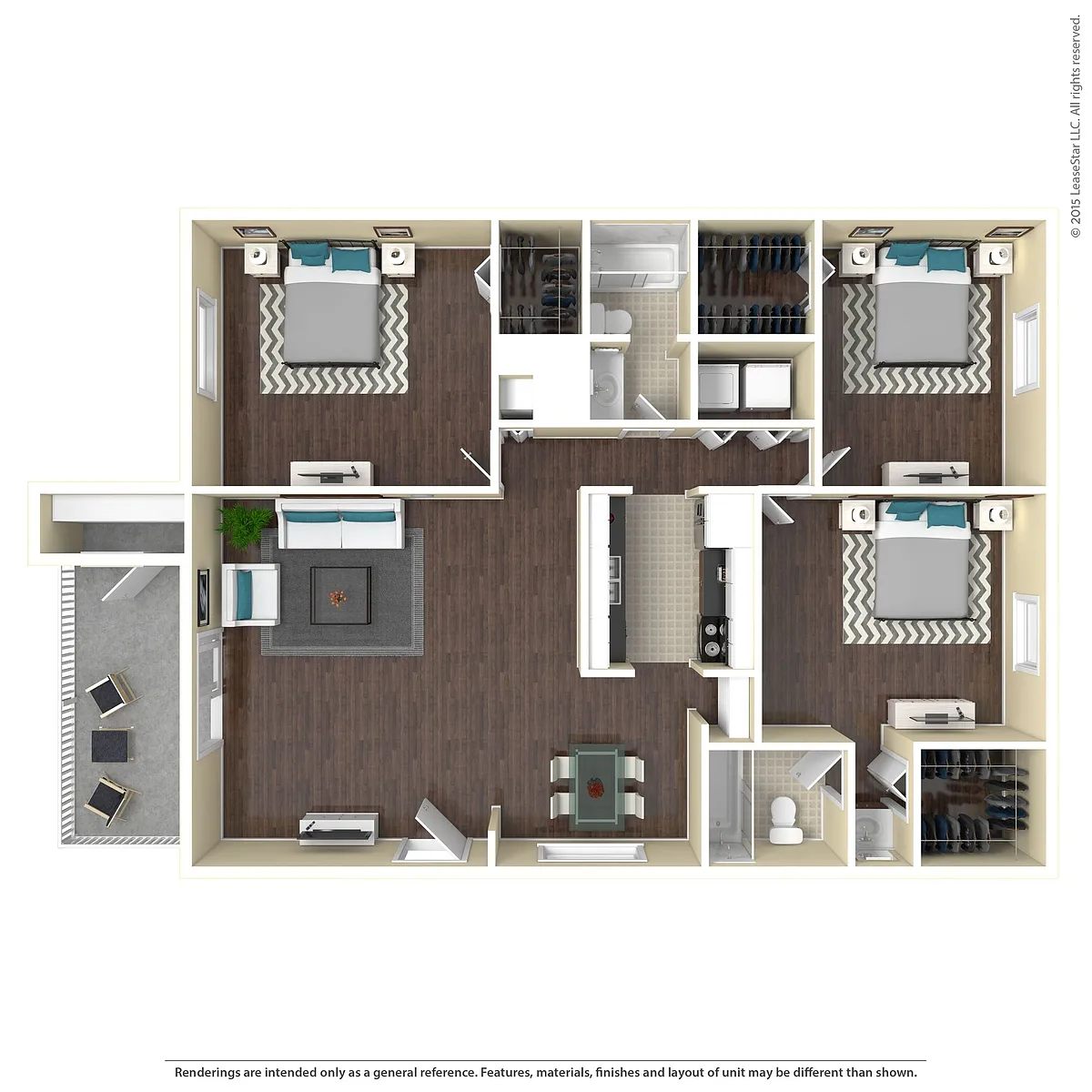 Floor plan C1, C1P, C1F, C1G