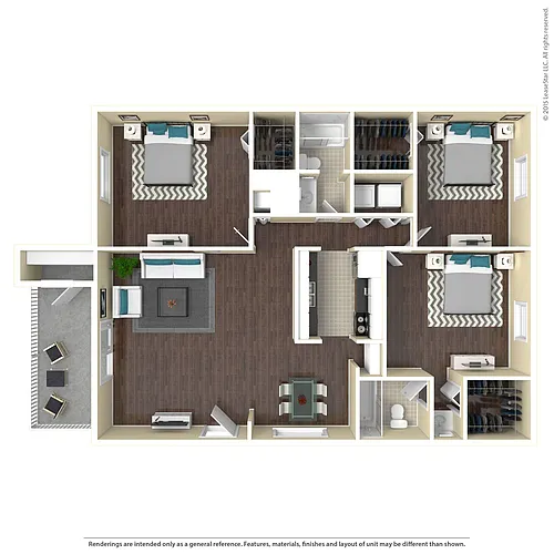 Floor plan C1, C1P, C1F, C1G