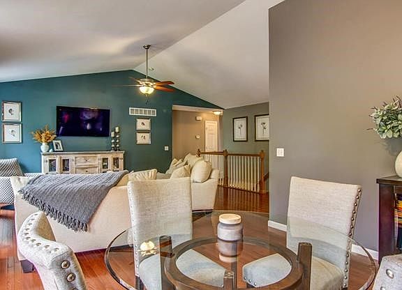 Freshly painted interior and vaulted ceiling.....