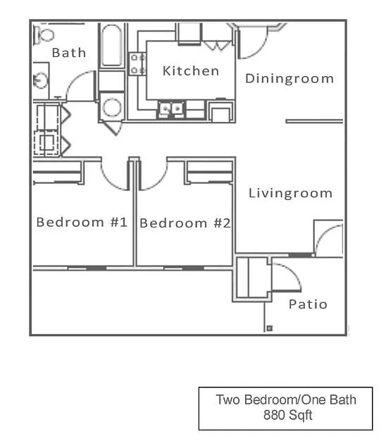 Floor plan Two Bedroom