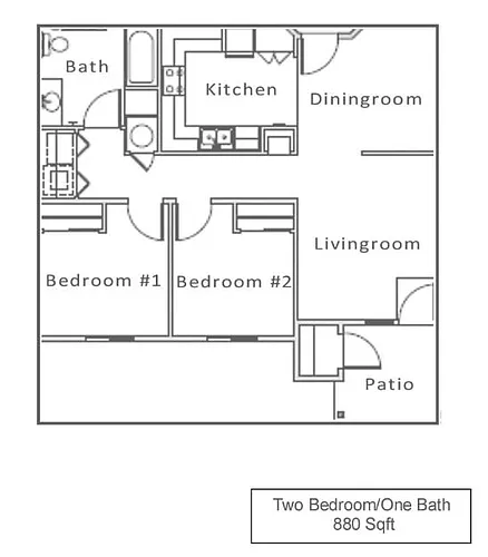 Floor plan Two Bedroom