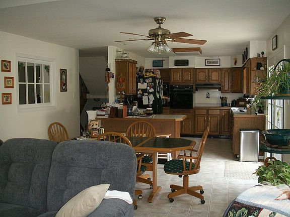 Family room joins large kitchen