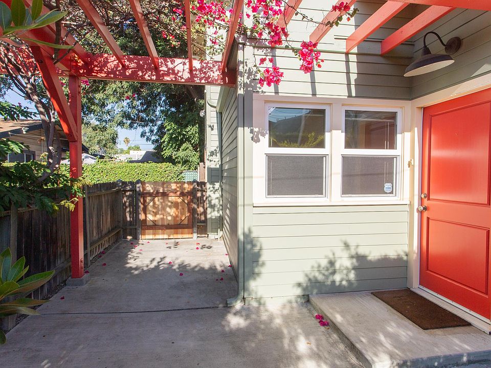Front door and patio area