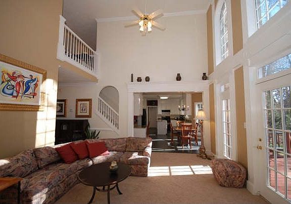 Open Kitchen Flows into Family Room