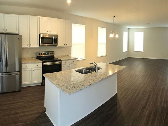 Kitchen open into living room