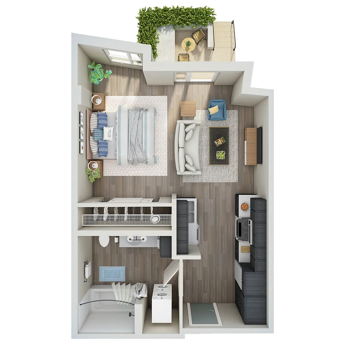 Floor plan Studio - MFTE - C