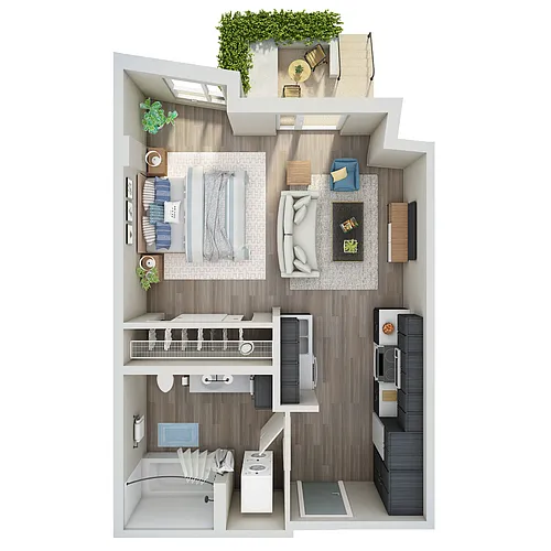 Floor plan Studio - MFTE - C