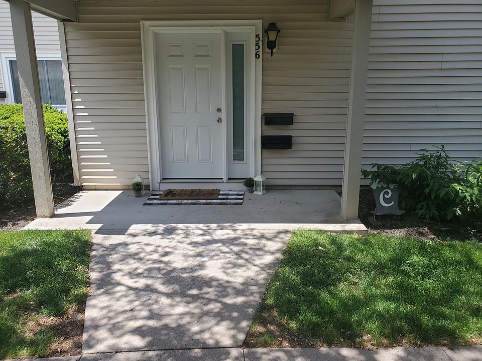 Covered front door entrance.