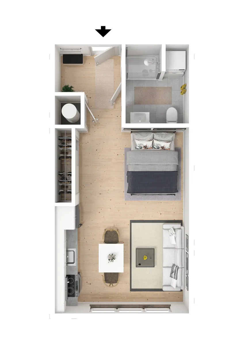 Floor plan Studio-A1