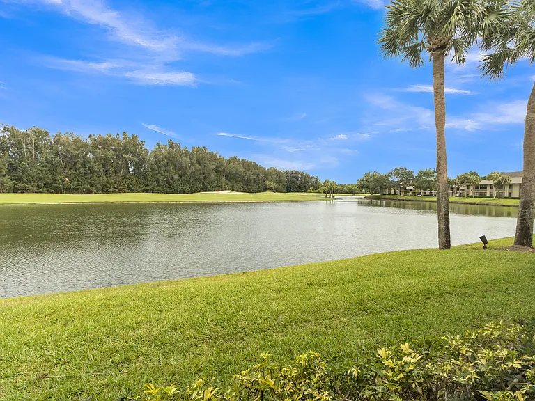Lake and golf course views