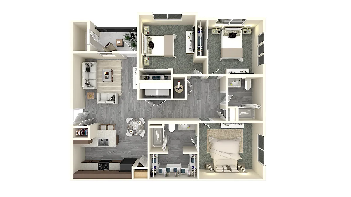 Floor plan Three Bedroom
