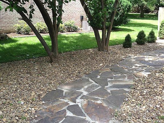 flagstone rocks and landscap