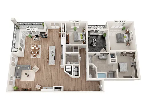 Floor plan South Penthouse