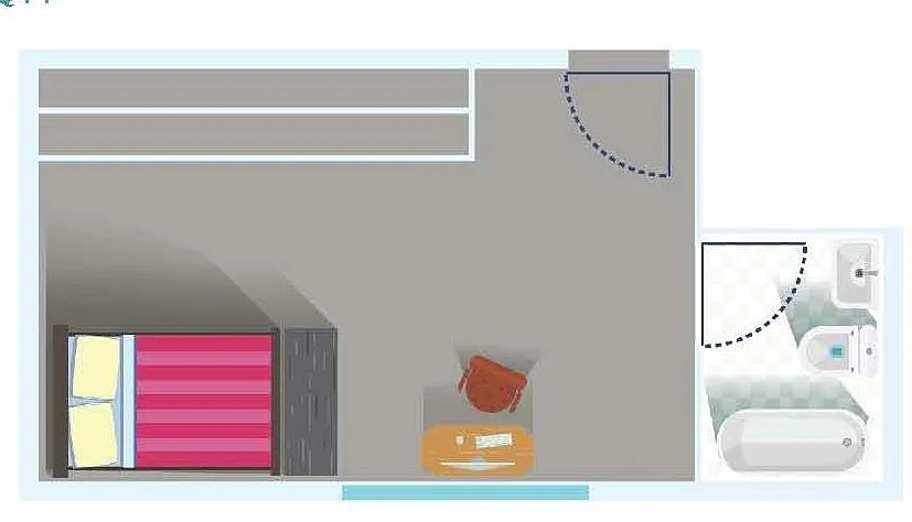 Floor plan Medium Suite - Student Only