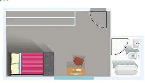 Floor plan Medium Suite - Student Only