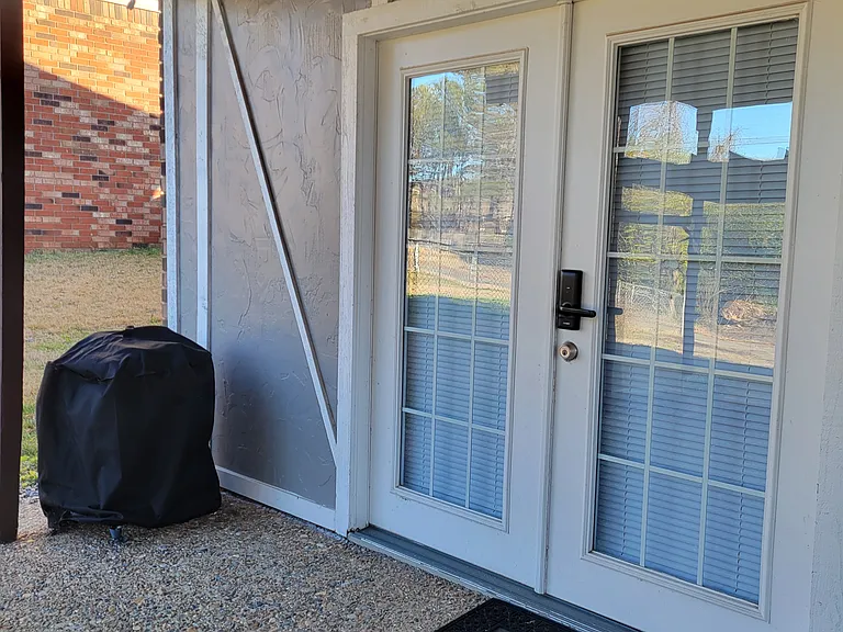 Double glass front door