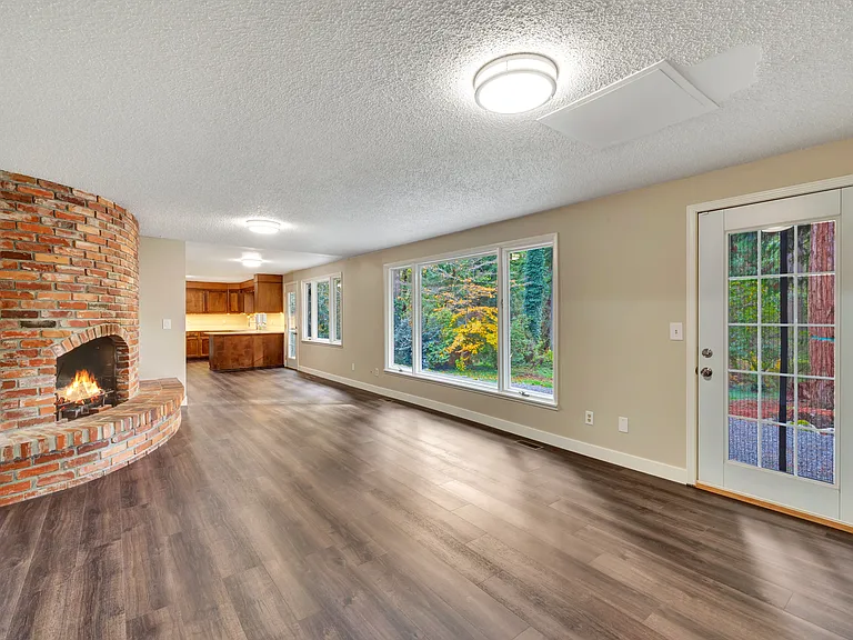 Open concept rear of house - family room, informal dining, kitchen