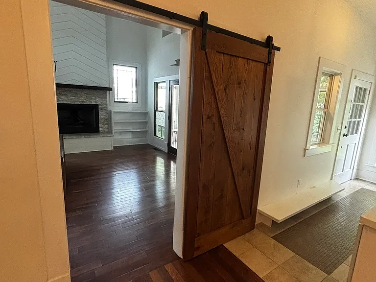 Barn-door to master bedroom