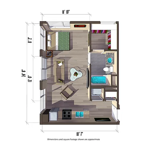 Floor plan Studio - K