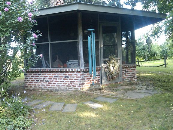 Brick Gazebo with Fireplace
