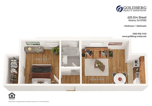 Floor plan One Bedroom