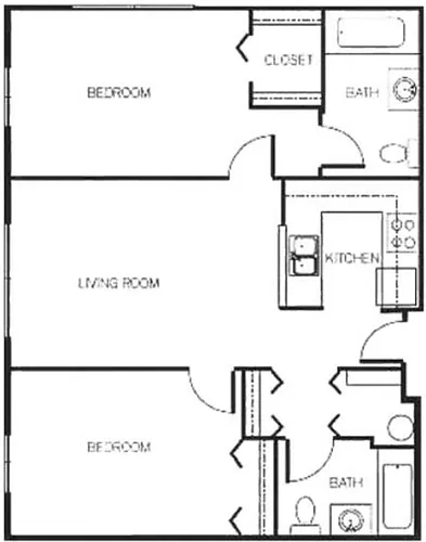 Floor plan Two-Bedroom