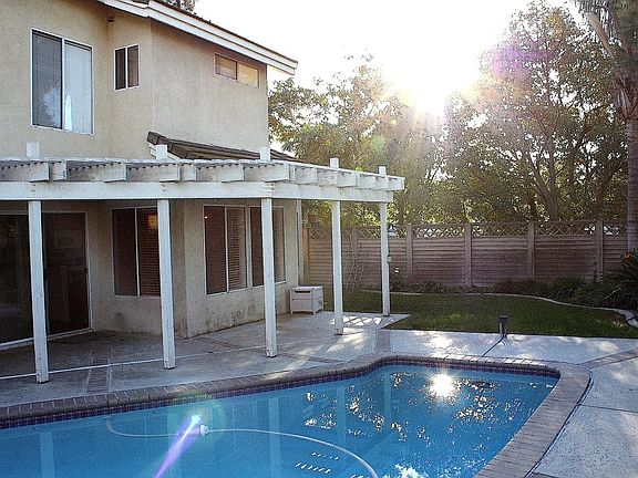 pool and backyard view