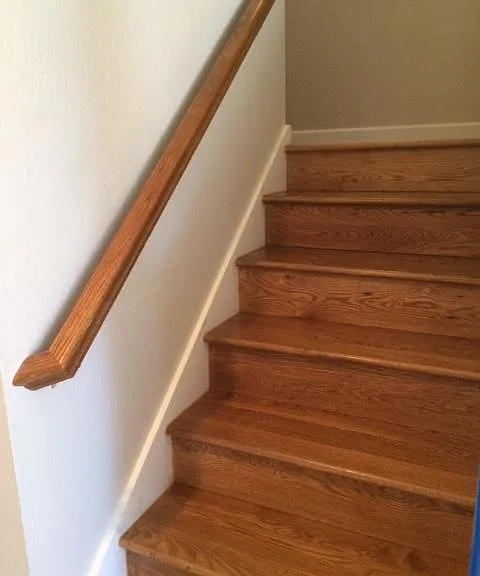 new wood stairs to bedrooms, and two full baths