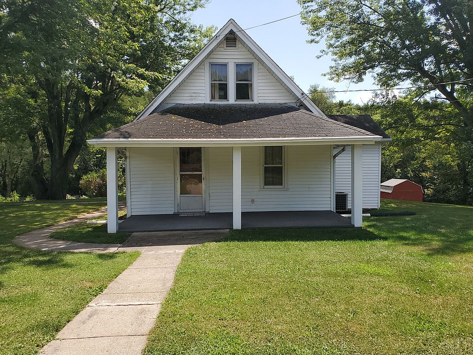 Front view of home large porch